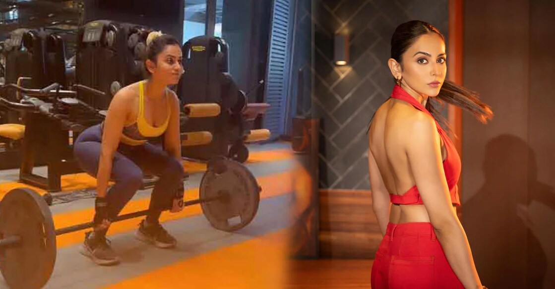 Rakul Preet Singh performs a deadlift. Photo: Instagram/@rakulpreetsingh