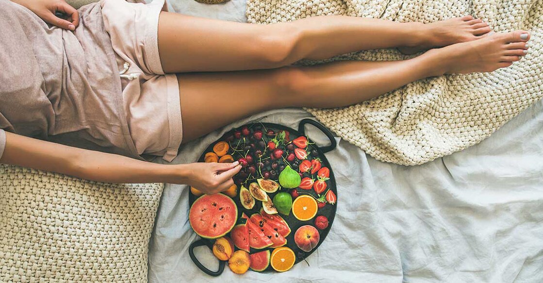 Citrus fruits like oranges, grapefruit and lemons are acidic. Eating them right before going to sleep may cause acid reflux and heartburn.     Photo:iStock/Foxys_forest_manufacture