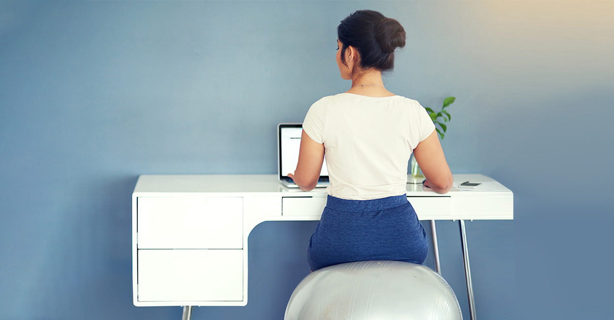 Active sitting engages your muscles more while sitting as compared to traditional stationary seating positions. Photo: iStock/PeopleImages