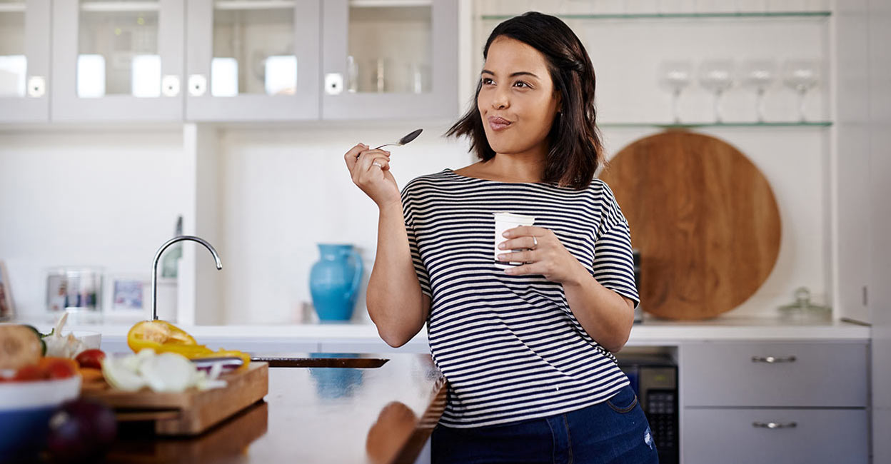 Yoghurt is prepared by fermenting milk, which converts the lactose in milk into lactic acid, which gives yoghurt its tangy flavour and thick texture. Photo: iStock/mapodile