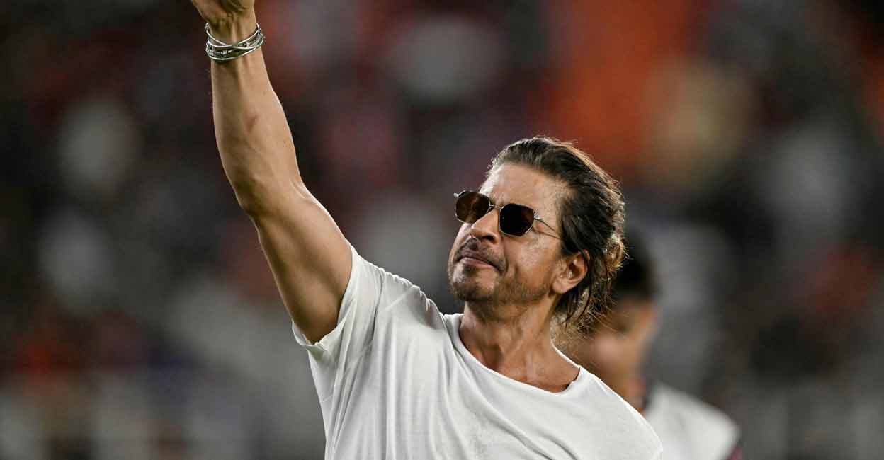 CRICKET-IND-IPL-T20-HYDERABAD-KOLKATA Shah Rukh Khan during the match of Kolkata Knight Riders. Photo: PTI