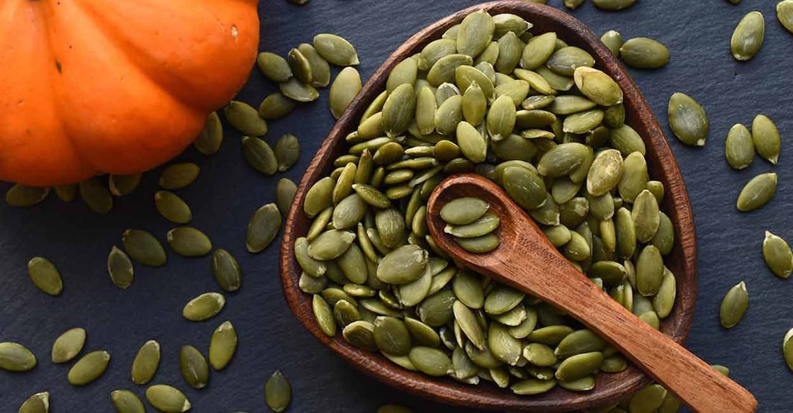 The highly nutritious, protein and healthy fats-rich pumpkin seeds are good for heart health, digestion, immunity and bone health. Photo: iStock/Nodar Chernishev