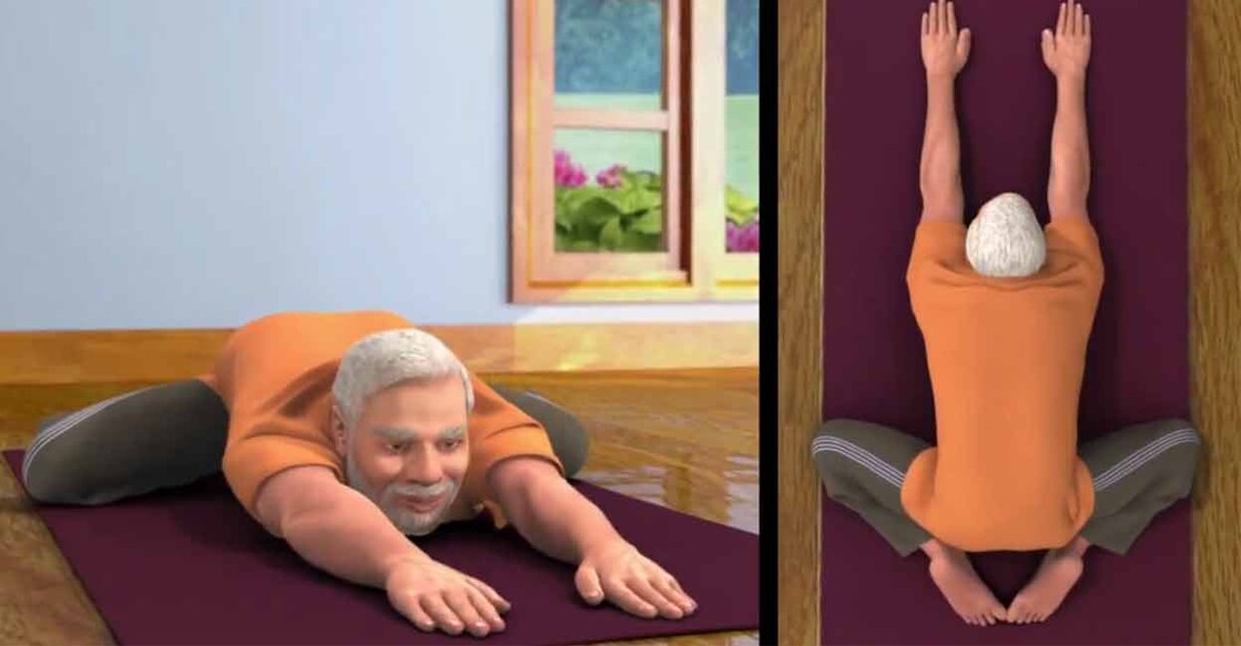 Modi shared the AI-generated video of him practising the rabbit pose, also known as 'shashankasana' on his social media page. Photo: X/@narendramodi