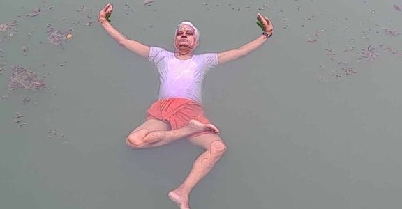 International Day of Yoga: Thrissur master demonstrates 'water yoga'