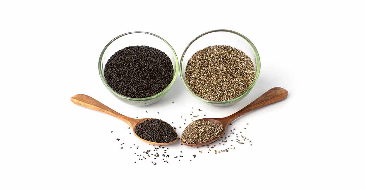 Like the chia seeds, basil seeds too can absorb water, keeping the body hydrated. Photo: Shutterstock/Graphicgrow