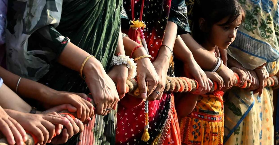 INDIA-RELIGION-HINDUISM-FESTIVAL Devotees at the Puri Jagannath Yatra. Photo: AFP