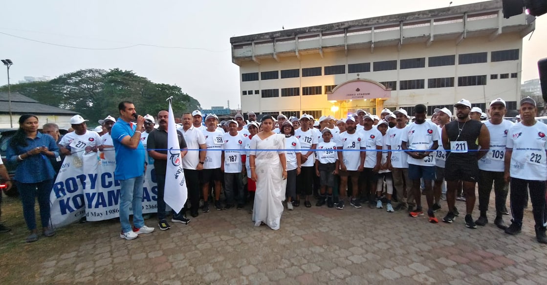 The kickoff of the Hridayapoorvam promo run in Kottayam. Photo: Devadathan KU/Manorama