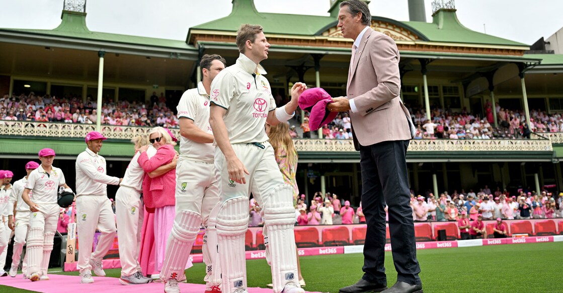 India vs Australia cricket Test The pink stripes on players and the