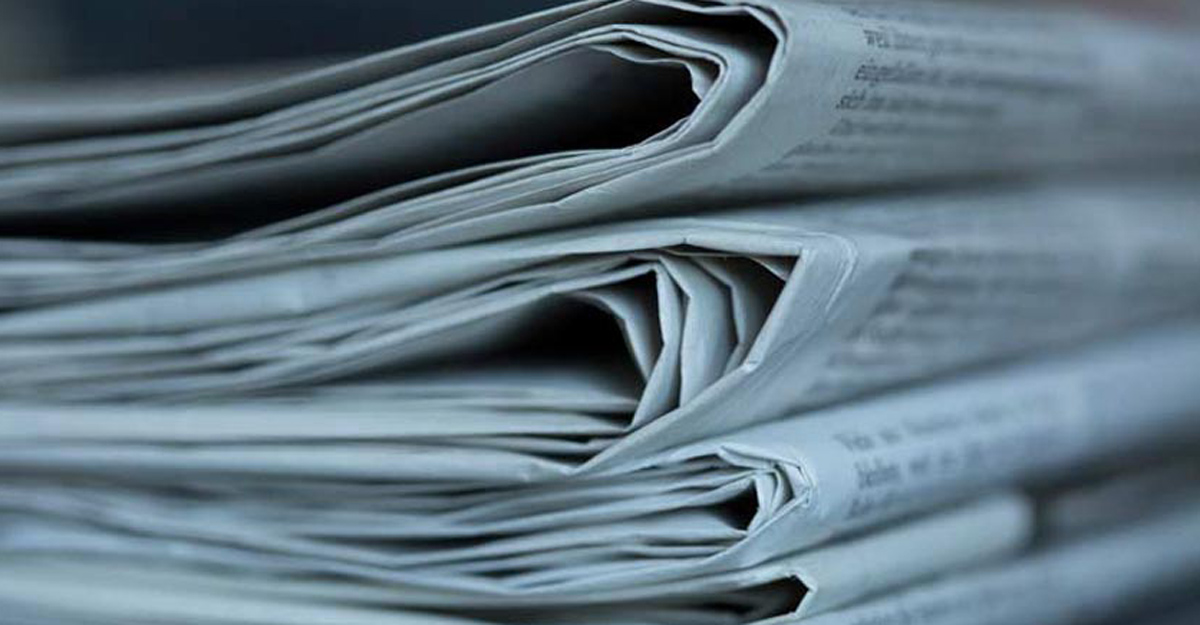 Stack of newspapers