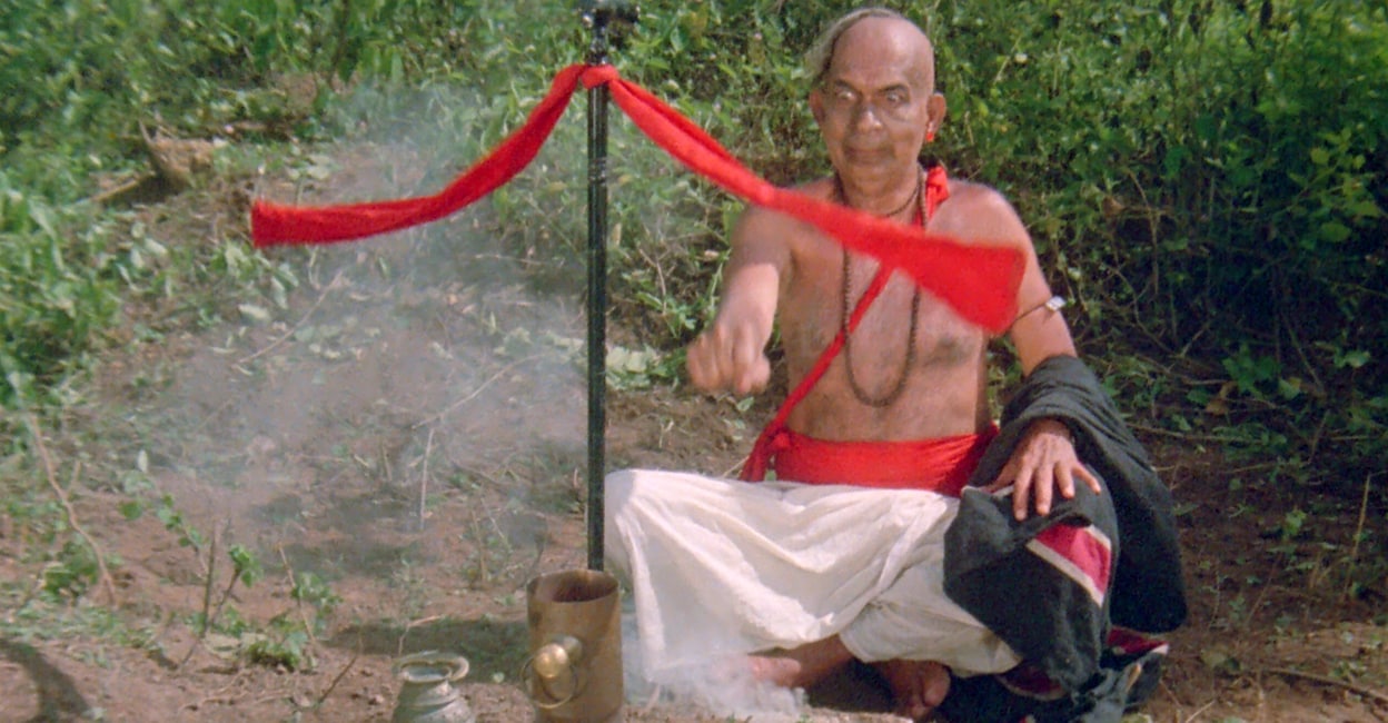 kottarakkara-sreedharan-nair-my-dear-kuttichathan Kottarakkara Sreedharan Nair who played the sorcerer in the movie 'My Dear Kuttichathan'. Photo courtesy: Manorama archives