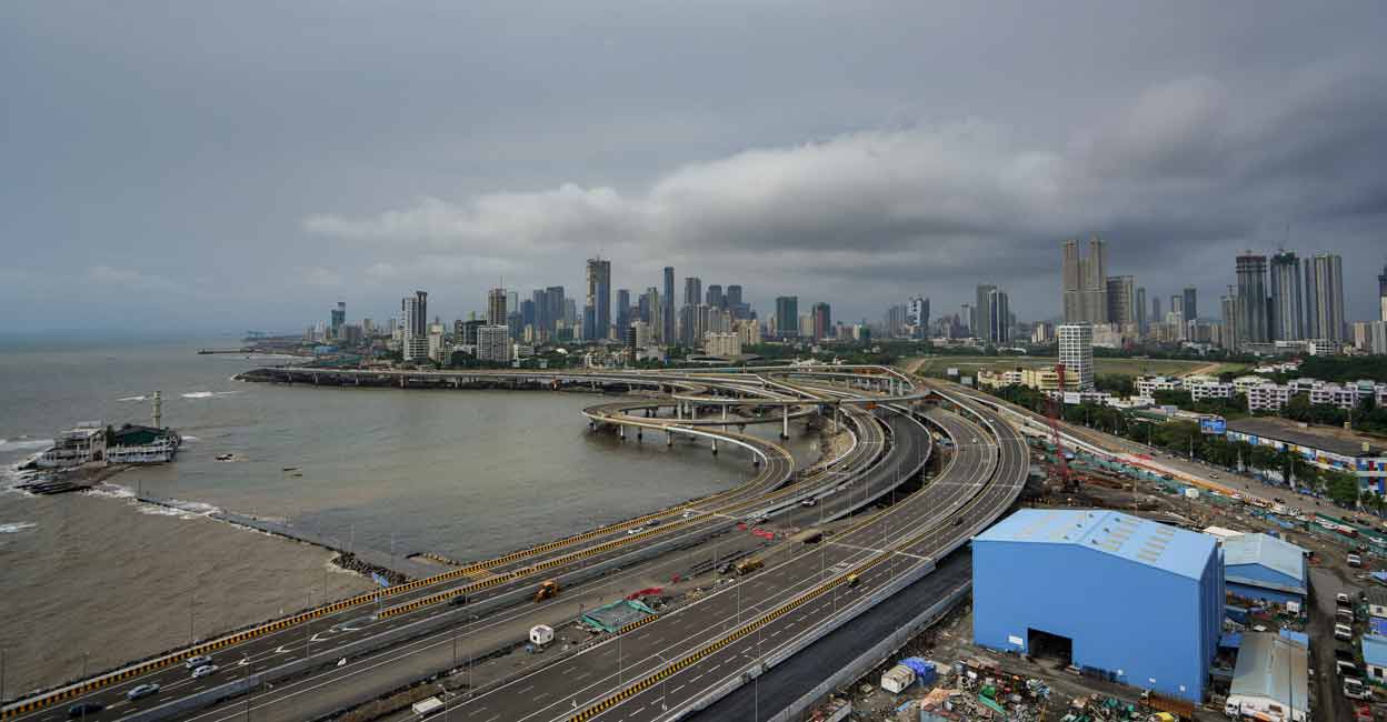 Phase 2 of the Dharmveer Swarajya Rakshak Chhatrapati Sambhaji Maharaj Coastal Road (Mumbai Coastal Road) that connects Worli and Marine Drive. Picture taken in June, 2024. Photo: PTI/Shashank Parade