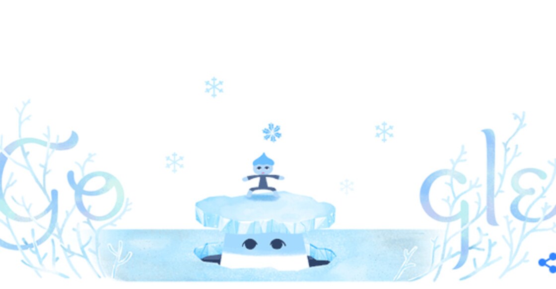 Google celebrates winter solstice with snowy doodle