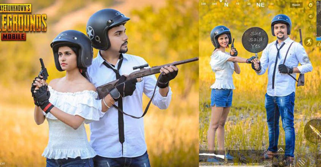 A pre-wedding photo shoot with PUBG theme that went viral