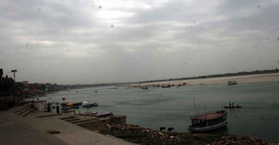 Varanasi: A view of the Ganga river on an overcast day, in Varanasi on June 19, 2019. (Photo: IANS) Varanasi: A view of the Ganga river on an overcast day, in Varanasi on June 19, 2019. (Photo: IANS)