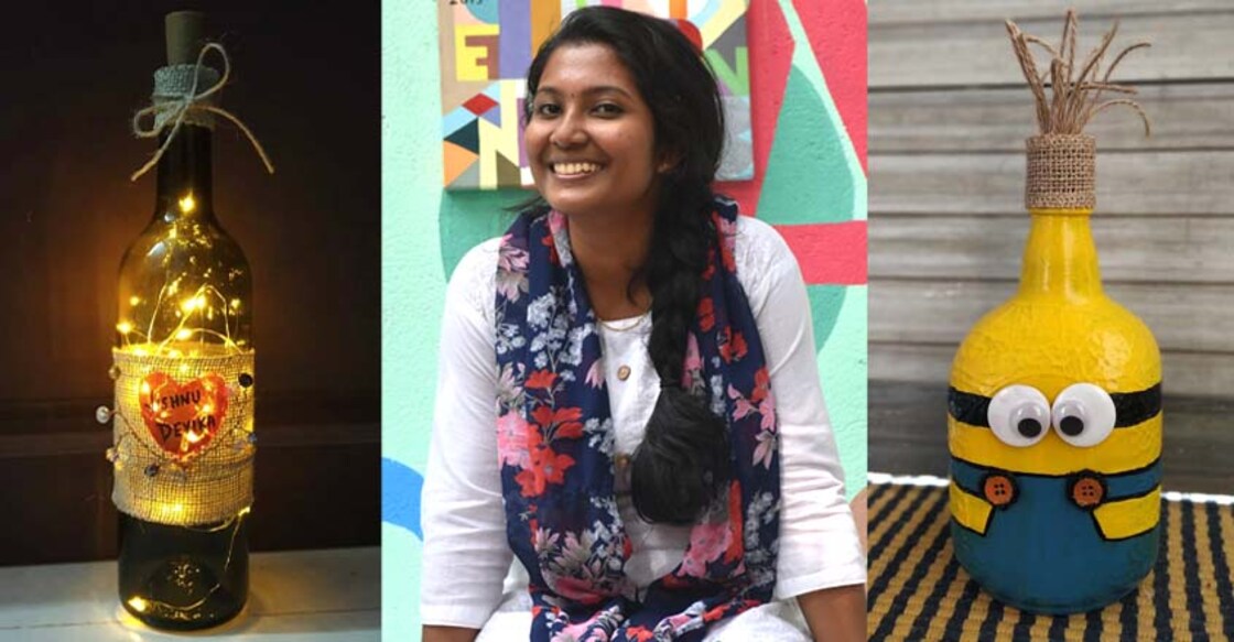 This TVPM woman turns discarded glass bottles into curios