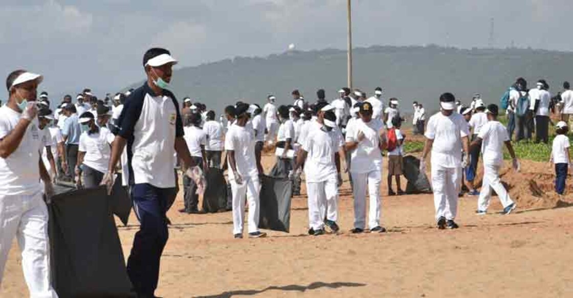 New Delhi: The Indian Coast Guard conducted a massive beach clean-up drive along the coastline of the country on Sep 21 on the occasion of International Coastal Cleanup Day. The International Coastal Cleanup Day is observed on the third Saturday of every September as per the mandate of the United Nations Environment Programme. (Photo: IANS/ICG) New Delhi: The Indian Coast Guard conducted a massive beach clean-up drive along the coastline of the country on Sep 21 on the occasion of International Coastal Cleanup Day. The International Coastal Cleanup Day is observed on the third Saturday of every September as per the mandate of the United Nations Environment Programme. (Photo: IANS/ICG)