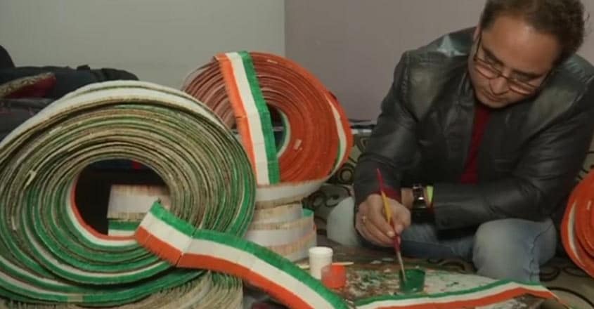 Ahead of R-Day, this teacher creates national flag with toothpicks Ahead of R-Day, this teacher creates national flag with toothpicks