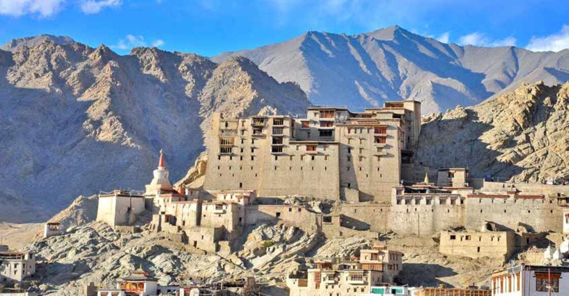 A view of Leh Palace overlooking the Ladakhi Himalayan town of Leh in Jammu and Kashmir. (Photo: IANS)