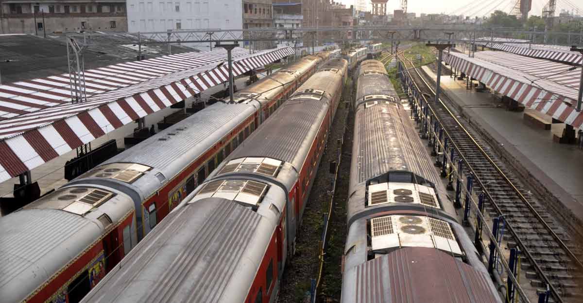 Patna: Trains at the Patna Junction Railway Station as the Indian Railways is running 200 new time-tabled non-air conditioned trains from today, on the first day of the fifth phase of the nationwide lockdown imposed to mitigate the spread of coronavirus, on June 1, 2020. (Photo: IANS) The system not only ensures contactless entry for travellers to avoid the spread of coronavirus, but also help detect passengers whose body temperature is above normal. Image courtesy: IANS