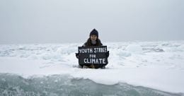 British teenager activist stages climate protest on Arctic ice floe British teenager activist stages climate protest on Arctic ice floe