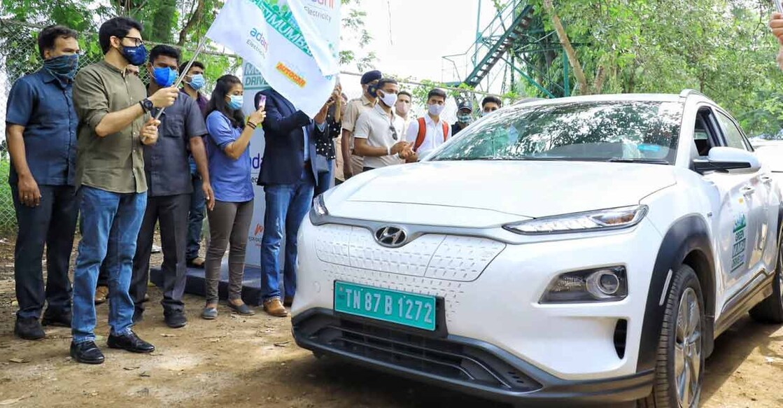 The rally was organised by Adani Electricity Mumbai Ltd. (AEML), and Autocar India. Image courtesy: IANS