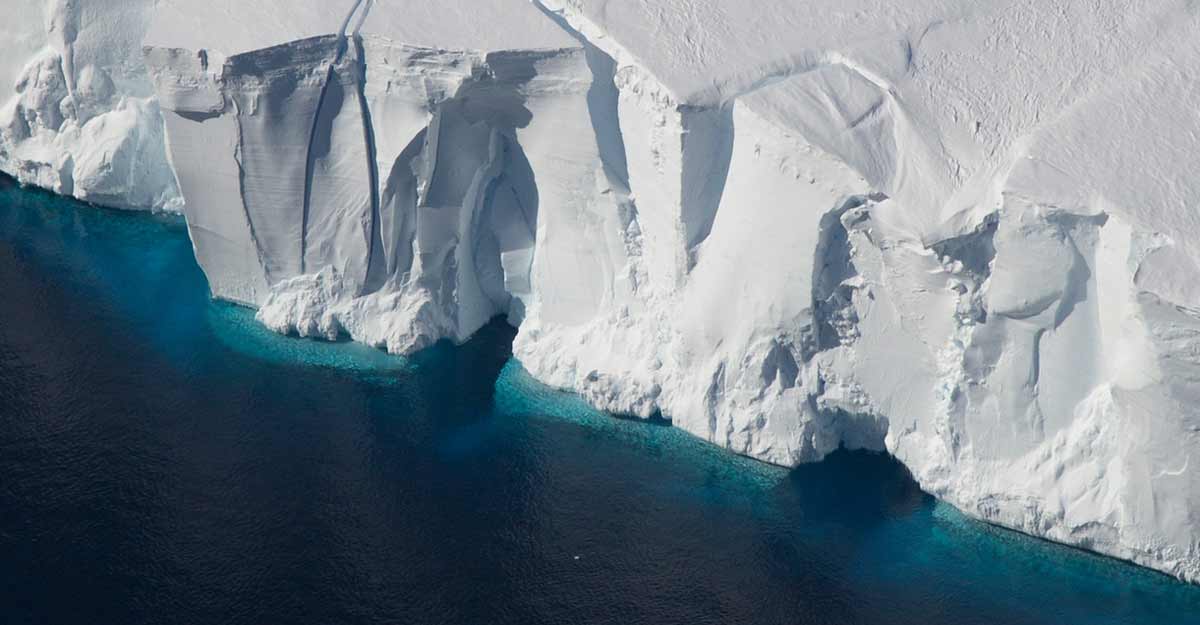 Ice shelves in Antarctica