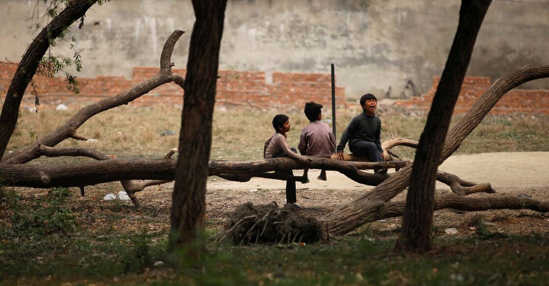 Children playing outside