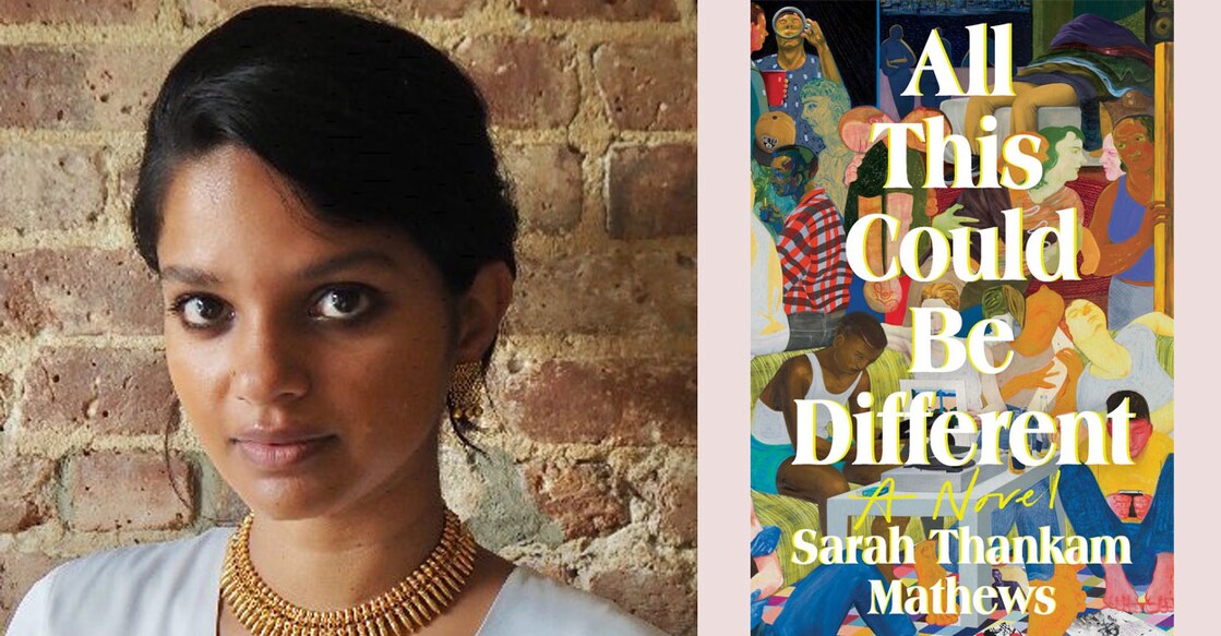 Sarah Thankam Mathews. The cover of her debut novel. Photo: Twitter/ @smarthewss