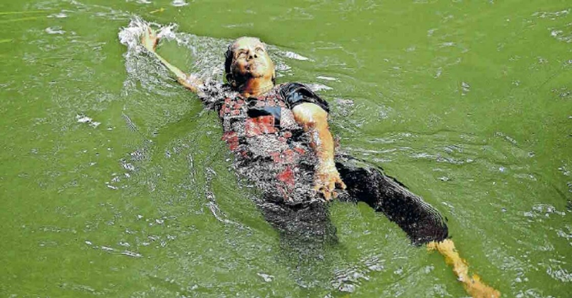 With an age-defying spirit Gertrude begins her day taking a dip in the pond and swimming for 30 minutes. Photo: Reju Arnold / Manorama