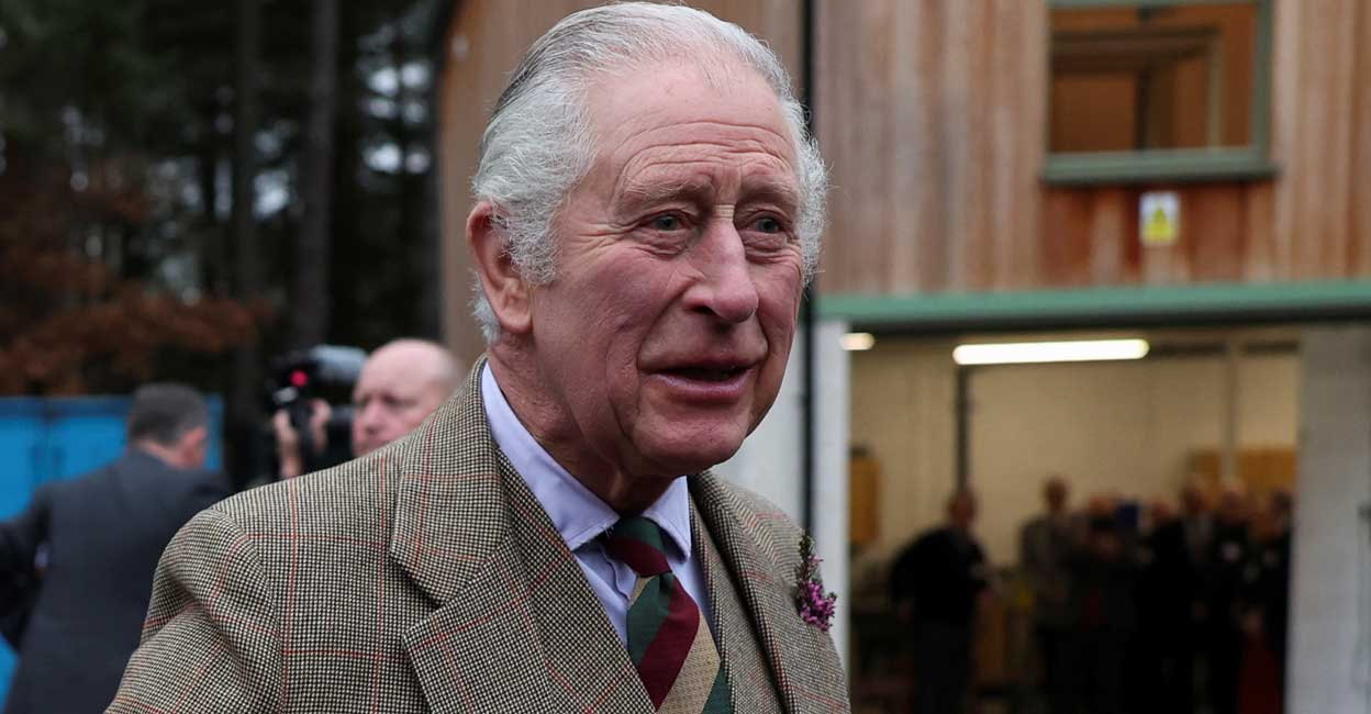Britain's King Charles speaks during a visit at the Aboyne and Mid Deeside Community Shed in Aboyne, Scotland, Britain in January. Photo: Reuters/Russell Cheyne