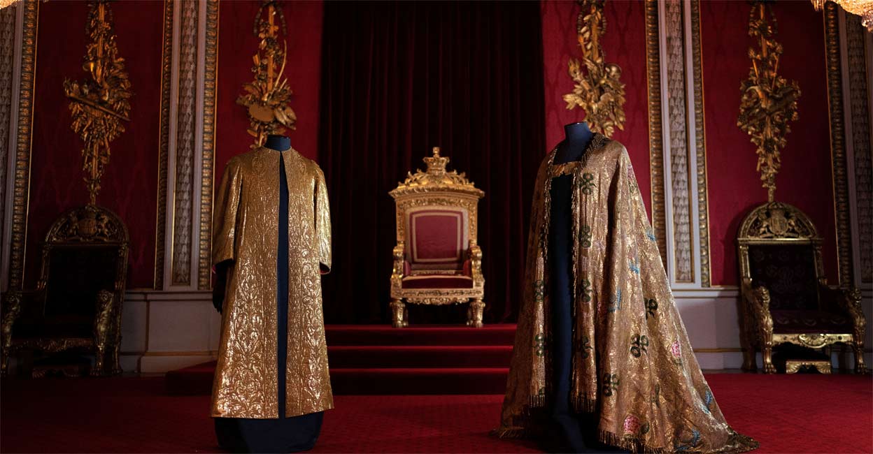 BRITAIN-ROYALS-CORONATION-VESTMENTS A view of the Coronation Vestments. Photo: Victoria Jones/Pool via REUTERS