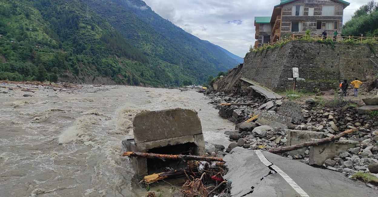 mudslides-c Whenever there are intermittent torrential rains in mountain regions these days, more sand and silt are seen, say experts. Photo: IANS