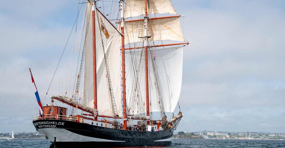 A general view of the ship 'Oosterschelde', launched by the planetary conservation mission DARWIN200. DARWIN200 / Oosterschelde/Handout via REUTERS/File Photo