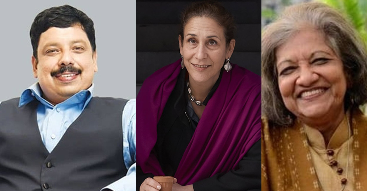 The upcoming Jaipur Literature Festival (JLF) 2024 will take place from February 1 to 5 at Hotel Clarks Amer, Jaipur. (From L to R) Anand Neelakantan, Debra Diamond and Mridula Garg Photo: IANS