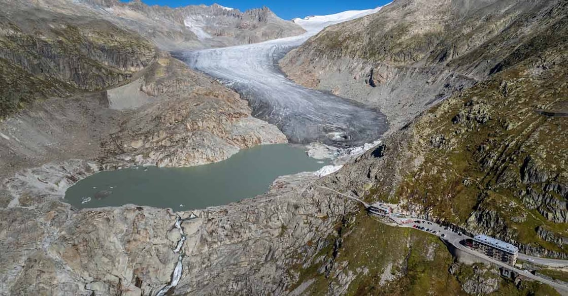 CLIMATE-CHANGE-SWISS-GLACIERS The hotel Belvedere is pictured near the Rhone glacier, amid climate change, in Obergoms. Reuters/Denis Balibouse