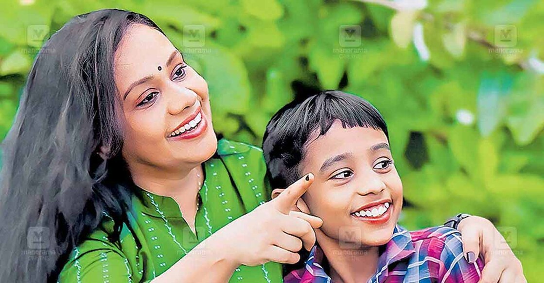 Smitha with her son Ishan. Photo: Special arrangement