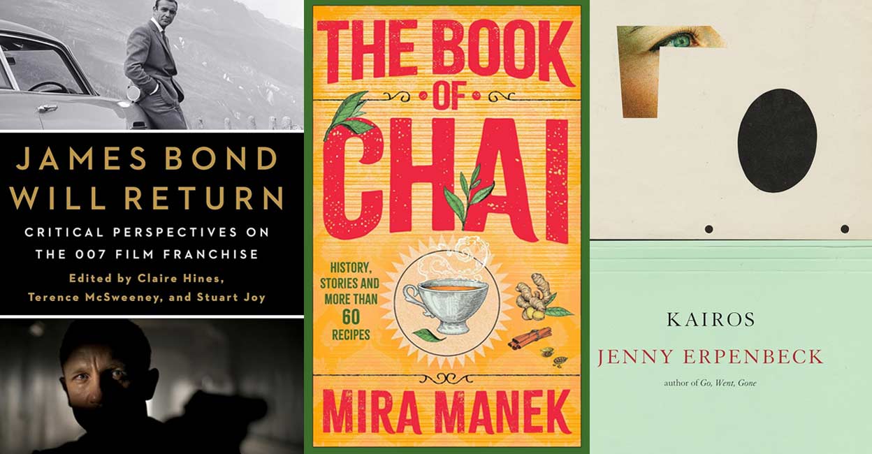 Combo image of Book covers of Kairos, The Book of Chai and James Bond Will Return. Photo: amazon.in