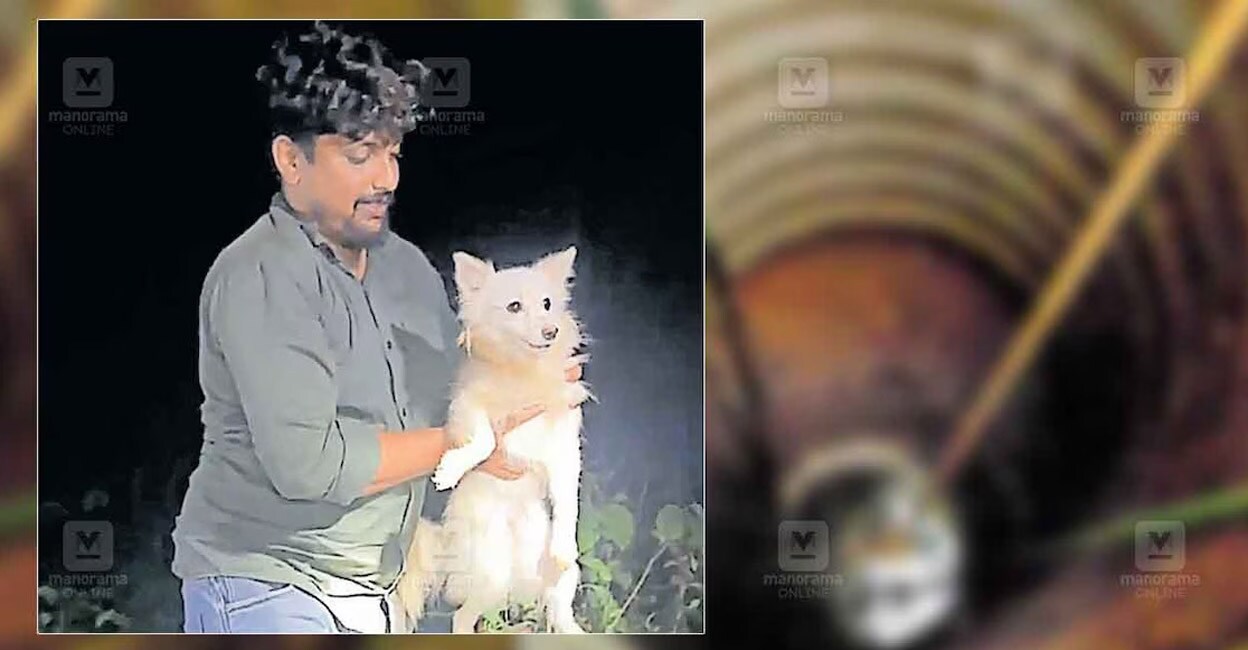 Sujith with his pet dog Ruby. Photo: Special arrangement