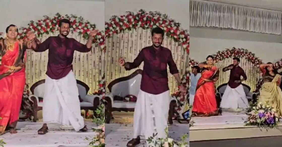 Devika and her father Laloo danced to the Tamil song, 'Mukkala Mukkabala.' Screen grab: instagram.com/manoramanews