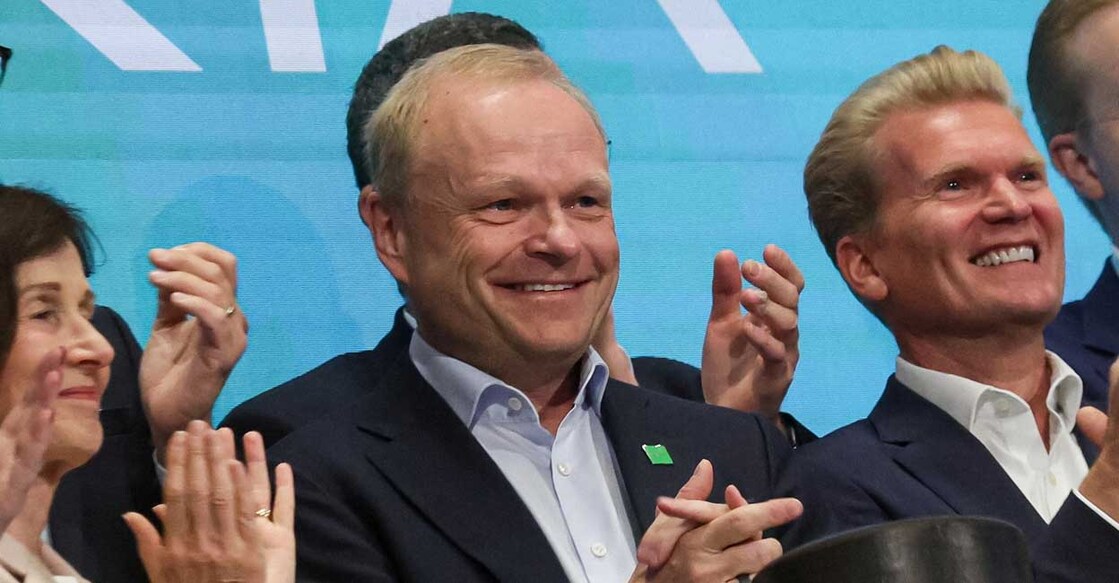 CEO of Nokia Pekka Lundmark attends an event to ring the opening bell at the New York Stock Exchange (NYSE) in New York City in 2023. File photo: Reuters/Brendan McDermid