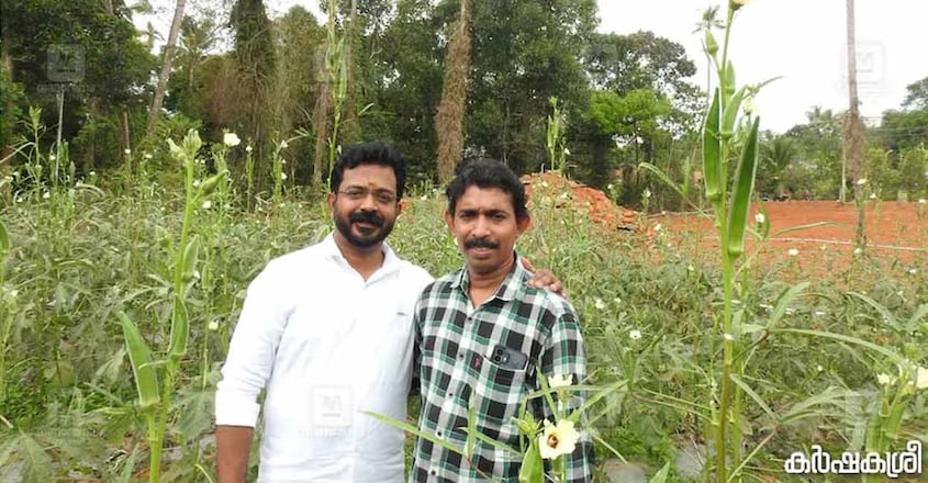 Organic vegetables-01-C Praveen and Bijesh (R) on the last vegetable farm
