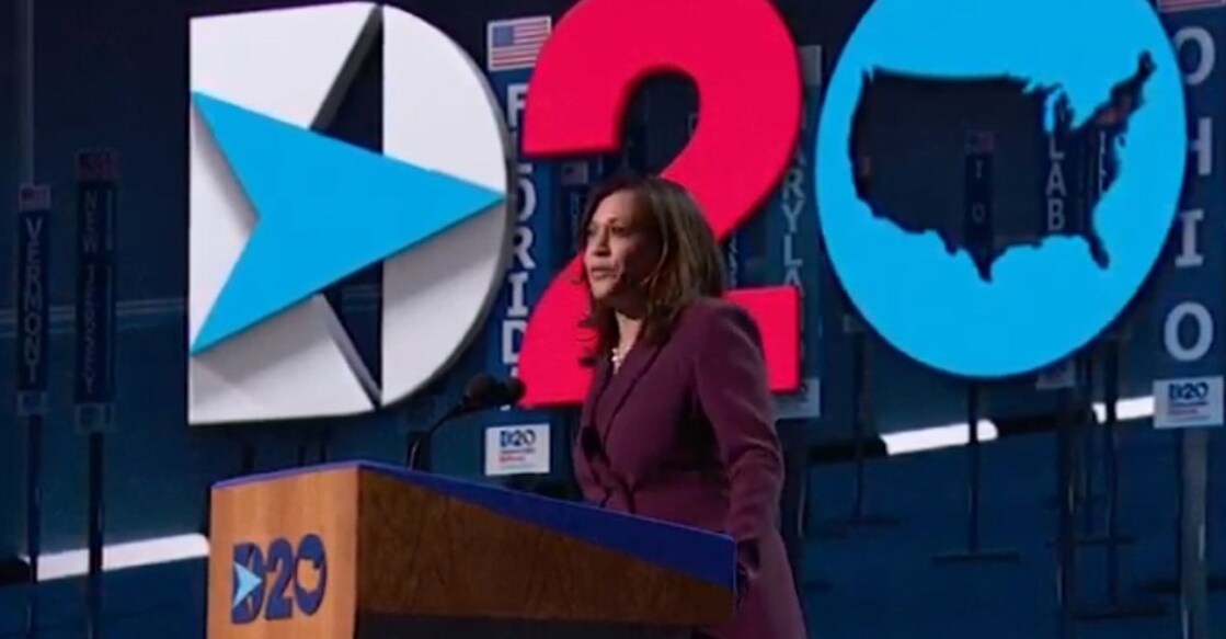 Kamala Harris and her husband Doug Emhoff, and the Democratic Party's presidential nominee Joe Biden and his wife Jill celebrate Harris's nomination as the vice-presidential candidate at the party's virtual convention on Wednesday, August 19, 2020. (Photo: DNC/IANS)