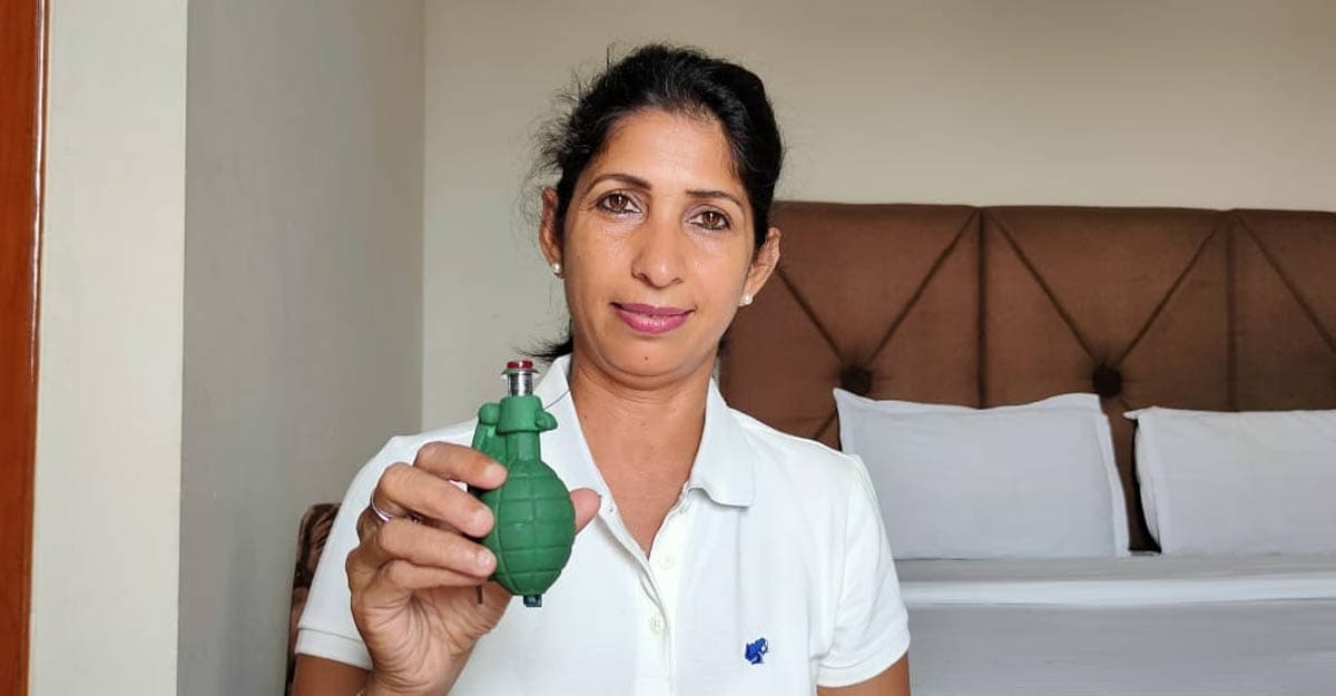 'Hand grenade' comes to women's rescue in Varanasi 'Hand grenade' comes to women's rescue in Varanasi