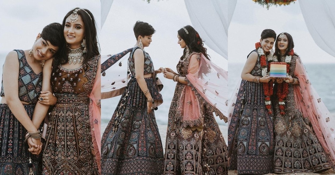 Adhila Nasreen and Fathima Noora from their photoshoot. Photo: Facebook/Fathima Noora