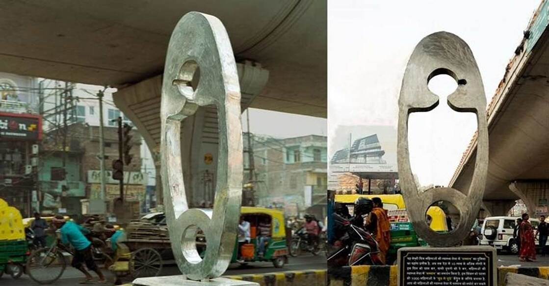 The first of its kind in the city, the installation symbolises the one million voices that have come together for women's health. Photo: IANS