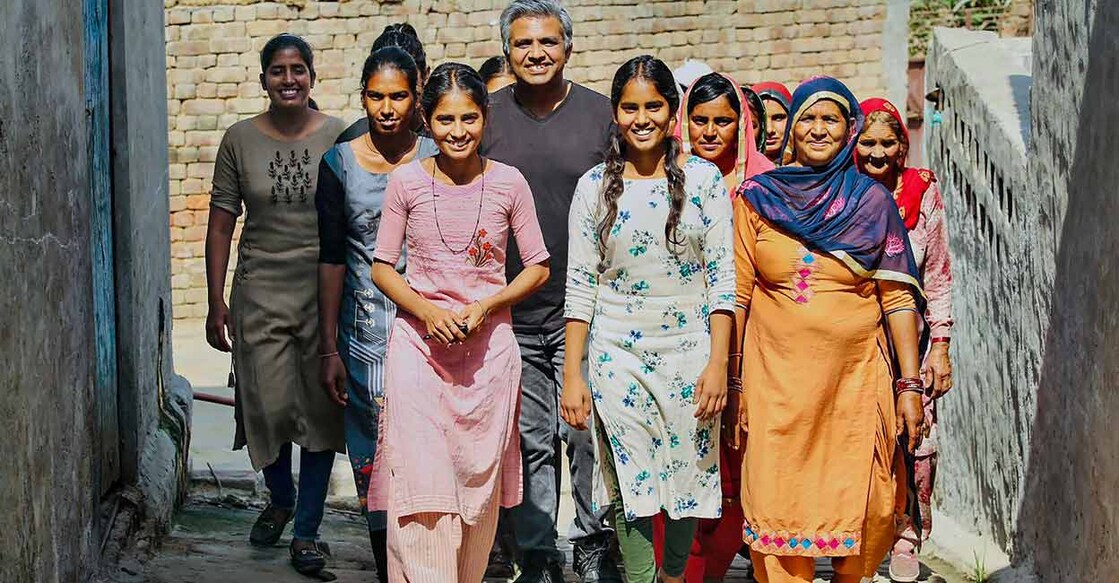 Sunil Jaglan, the man behind the 'Selfie with Daughter' initiative, at his village, in Jind district. Photo: PTI