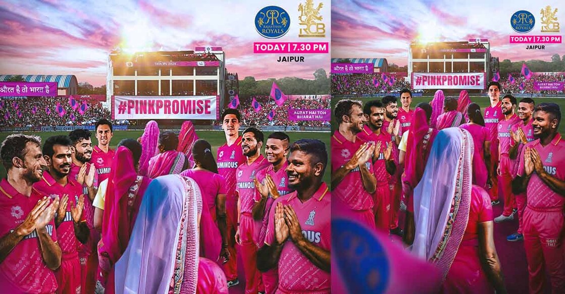 rr-pink-promise-c The Rajasthan Royals team decided to use #PinkPromise match to introduce solar power to maximum homes in Rajasthan as it produces more opportunities for livelihoods and access to clean energy and sustainable environment. Photo: X/rajasthanroyals