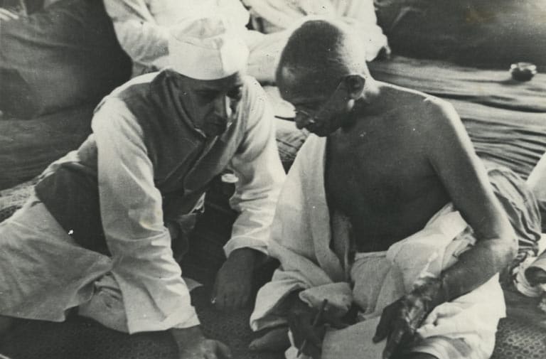 Remembering The Mahatma Mahatma Gandhi with Jawaharlal Nehru. Source: Unknown