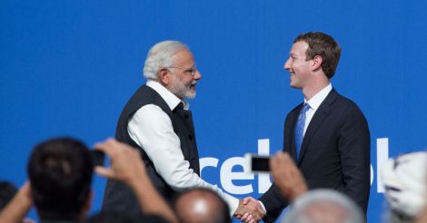 Modi with Zuckerberg