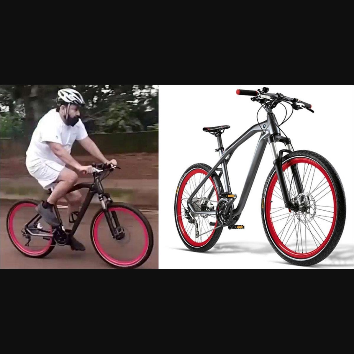 Mohanlal was riding a BMW M Series bicycle price Rs1.60 lakh Video Fast Track Onmanorama